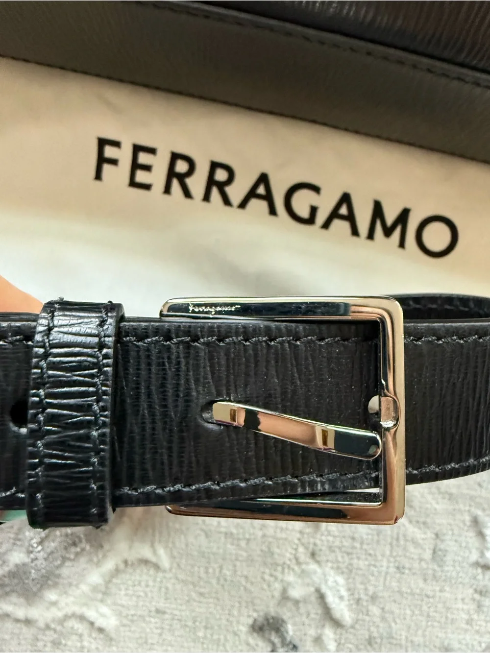 FERRAGAMO Revival Double Gancio Leather Briefcase